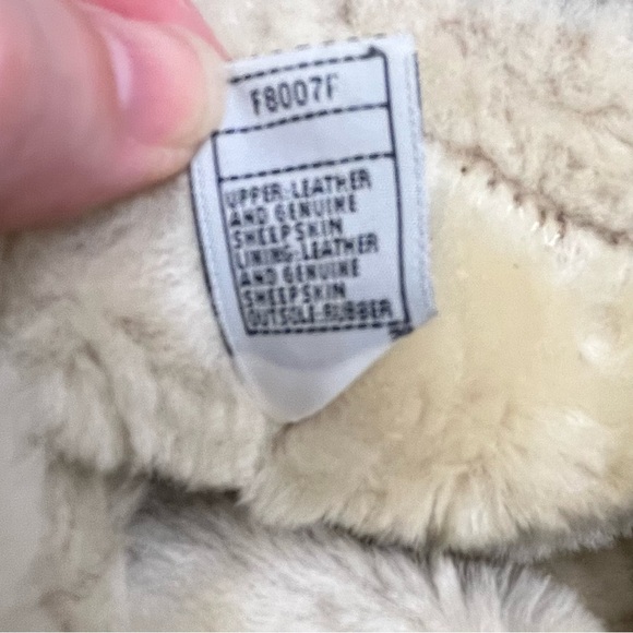 UGG Women's Sandra S/N 5449 Tan Leather Shearling Tall Wedge Boots Size 8 - Picture 15 of 16